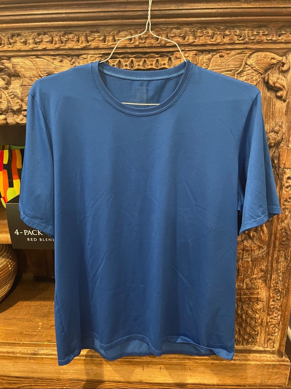 Patagonia Men's Short Sleeve Crew in royal blue